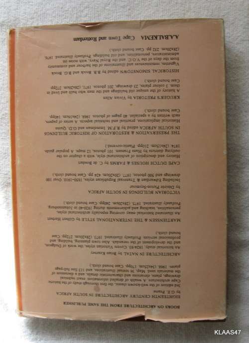 The Old Buildings Of The Cape - Hans Fransen & Mary Alexander Cook  Hardcover 1980
