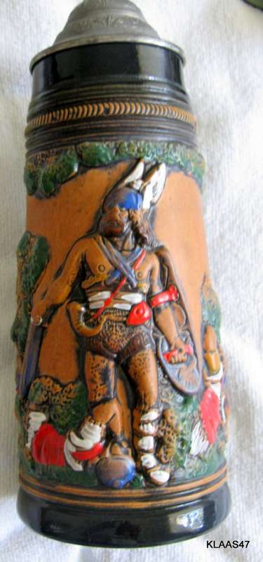 VINTAGE LIDDED STEIN : MARKED - ORIGINAL 1L 1009 :