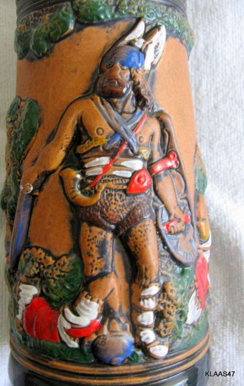 VINTAGE LIDDED STEIN : MARKED - ORIGINAL 1L 1009 :
