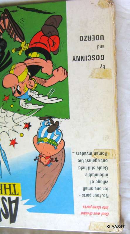 ASTERIX THE GAUL HARDCOVER  1973 SPINE BADLY DAMAGE