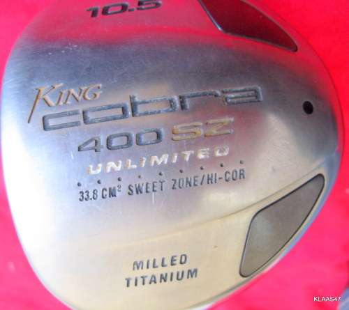 10.5 KING COBRA 400SZ UNLIMITED (33.8 CM2 SWEET ZONE/HI-COR) MILLED TITANIUM - NB**LEFT HAND CLUB