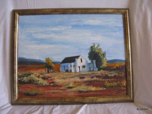 FRAMED LANDSCAPE OIL PAINTING by ELIZABETH KANTOR