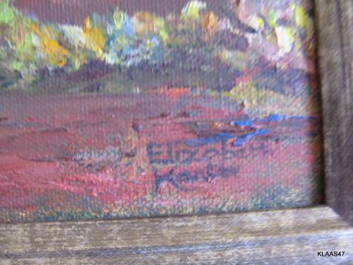 FRAMED LANDSCAPE OIL PAINTING by ELIZABETH KANTOR