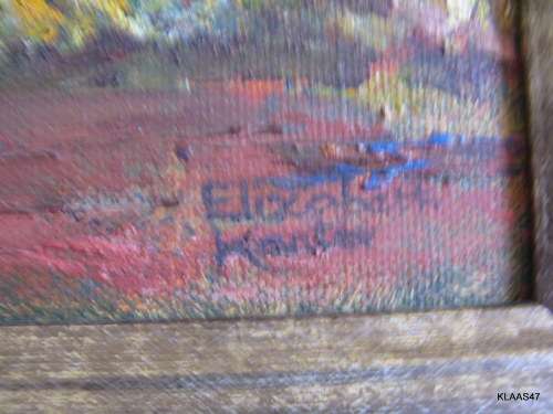 FRAMED LANDSCAPE OIL PAINTING by ELIZABETH KANTOR