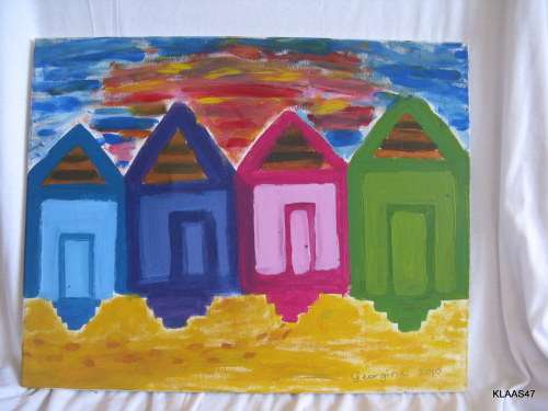 UNFRAMED OIL ON CANVAS  SIGNED BY GEORGINA 2010