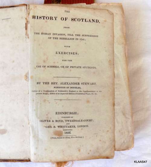 The History Of Scotland - The Rev. Alexander Stewart - Hardcover 1826