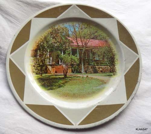 Metal Plate Featuring Doornkloof: Home of Gen & Mrs Smuts