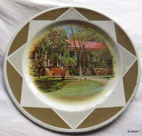 Metal Plate Featuring Doornkloof: Home of Gen & Mrs Smuts