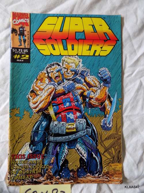 SUPER SOLDIERS : MARVEL : MAY #2 : HAUER AND CHILDS LOCKED IN MORTAL COMBAT!