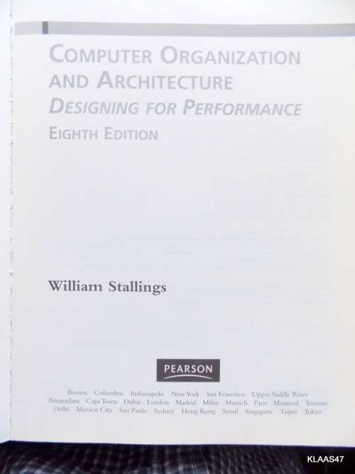 Computer Organization and Architecture - William Stallings - Paperback 8th Edition