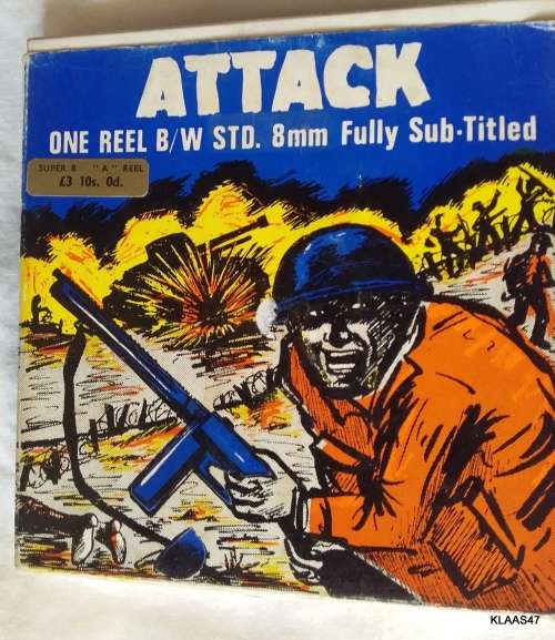 Attack - Vintage Film, Vintage Photography, Death or Glory 8mm Movie ( name on box only)