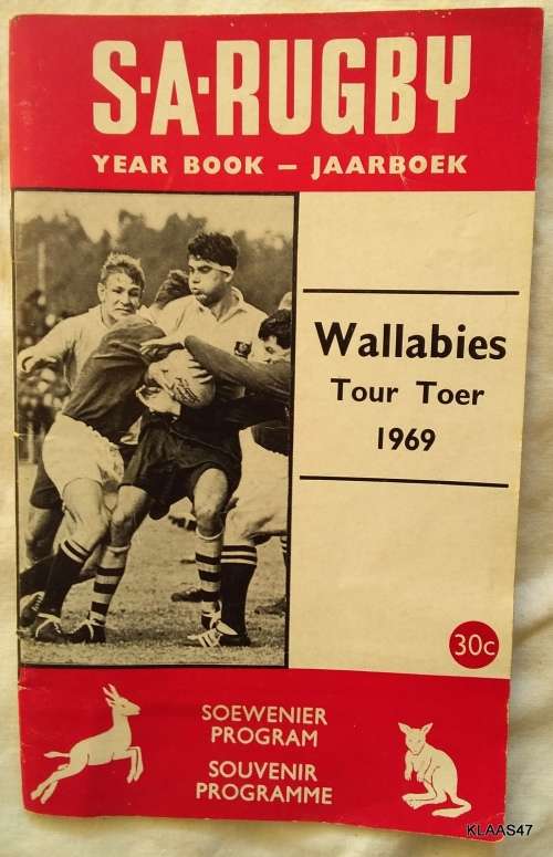 SA Rugby -Year Book/Jaarboek - Wallabies Tour/Toer 1969 - Soewenier Program/ Souvenir Programme
