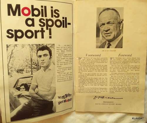 SA Rugby -Year Book/Jaarboek - Wallabies Tour/Toer 1969 - Soewenier Program/ Souvenir Programme