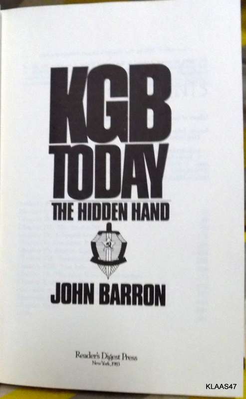 KGB Today: The Hidden Hand - John Barron - Hardcover