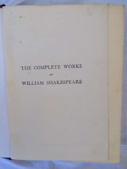 The Complete Works of Shakepeare - Introduction: St. John Ervine - Hardcover