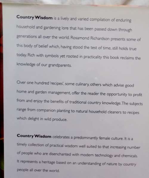Country Wisdom - Rosamond Richardson - Hardcover