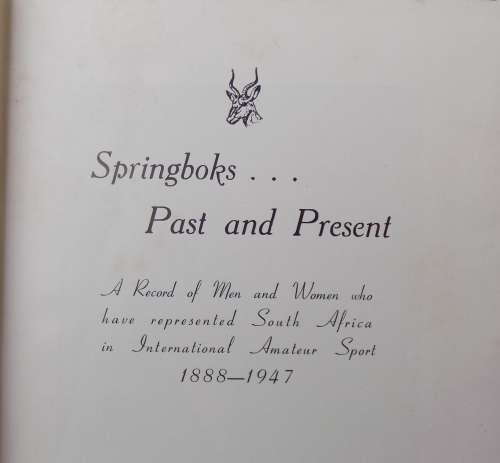 Springboks...Past and Present - Hardcover