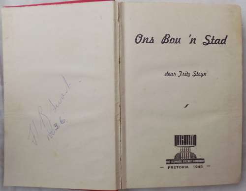 Ons Bou `n Stad - Fritz Steyn - Hardeband 1945