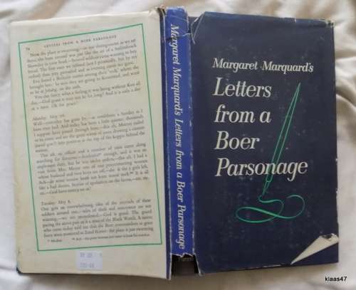 Letters From A Boer Parsonage - Letters From Margaret Marquard During The Boer War - Hardcover  1967