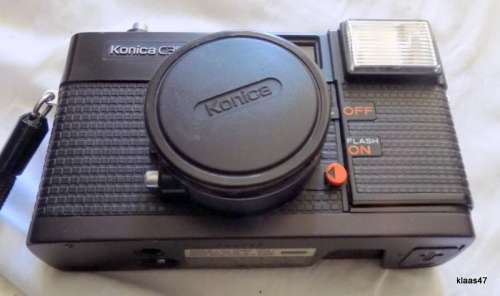 Vintage Konica C35 EFP Film Camera : In a cover : **NOT TESTED**