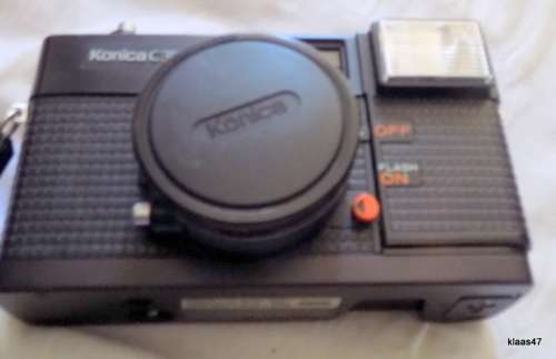 Vintage Konica C35 EFP Film Camera : In a cover : **NOT TESTED**