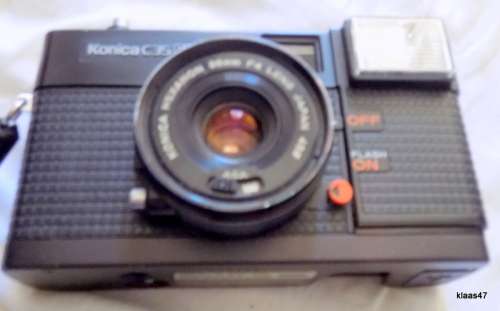 Vintage Konica C35 EFP Film Camera : In a cover : **NOT TESTED**