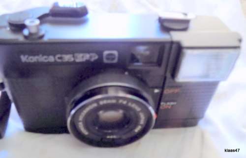 Vintage Konica C35 EFP Film Camera : In a cover : **NOT TESTED**