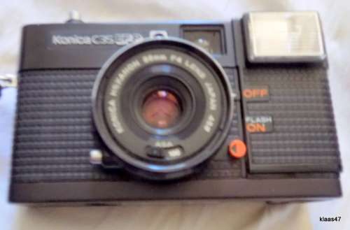 Vintage Konica C35 EFP Film Camera : In a cover : **NOT TESTED**