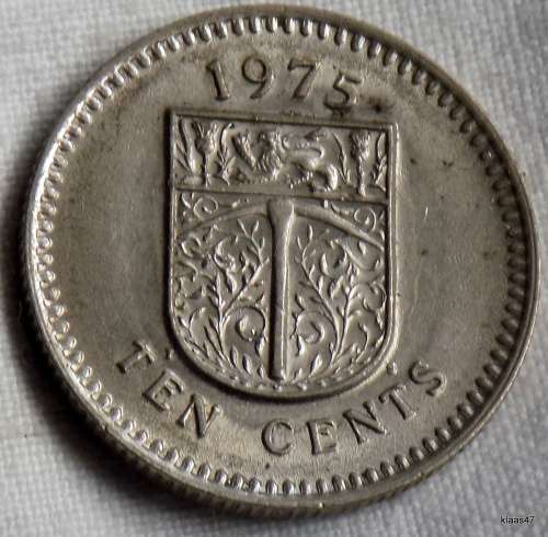 Rhodesia 10 cents 1975 Coin
