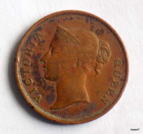 1862 Straits Settelements East India company one cent