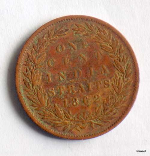 1862 Straits Settelements East India company one cent
