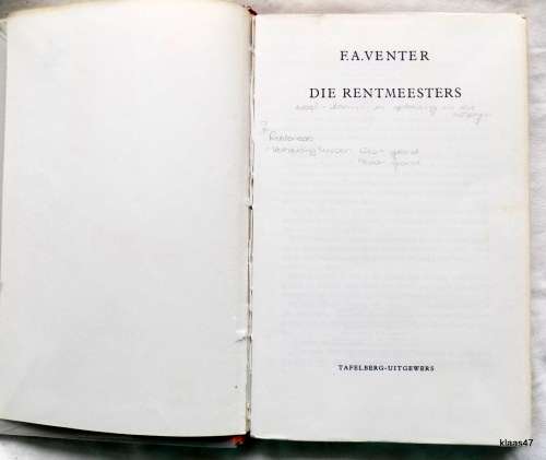 Die Rentmeesters - F.A.Venter - Hardeband