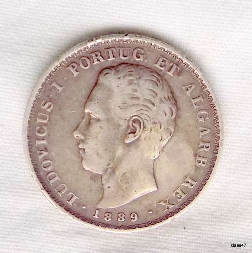 PORTUGAL 500 REIS 1889 - Ruler: LUDOVICUS 1