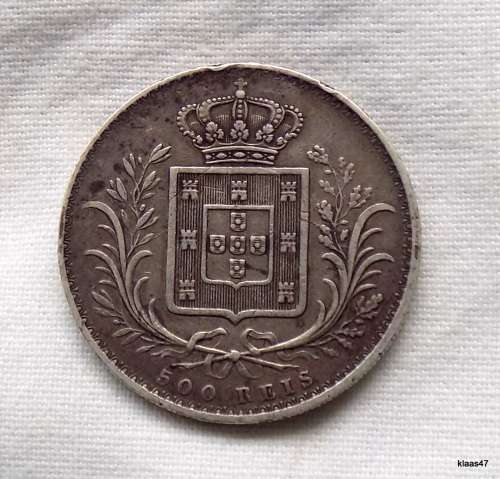 PORTUGAL 500 REIS 1889 - Ruler: LUDOVICUS 1