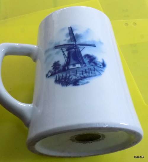 DELFT BLAUW BLUE AND WHITE MUG MADE IN HOLLAND