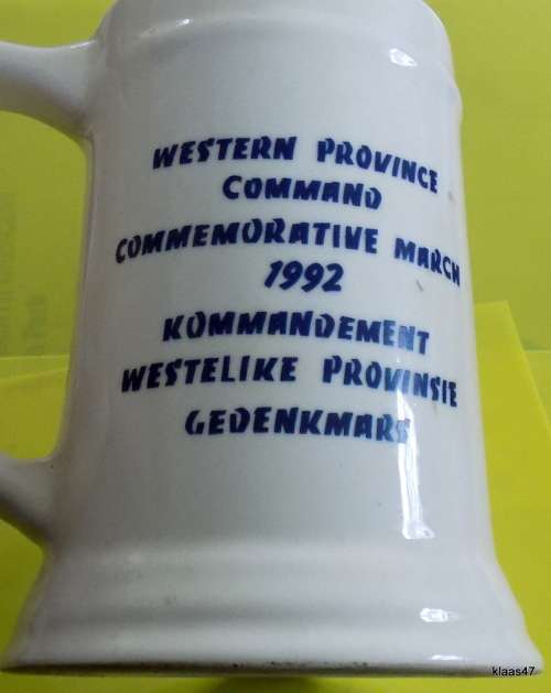 WESTERN PROVINCE COMMAND COMMEMORATIVE BEER TANKARD MARCH 1992
