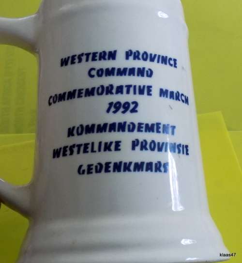 WESTERN PROVINCE COMMAND COMMEMORATIVE BEER TANKARD MARCH 1992