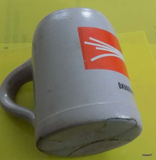 STONEWARE BEER TANKARD ST. PAULI BRAUEREI BAVARIA: EENHEID 50 UNION