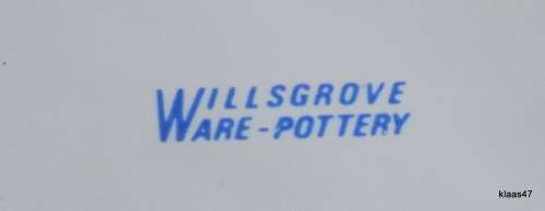 WILLSGROVE WARE POTTERY, RHODESIA MUG with POPE-WAVERLEY 1907 VINTAGE CAR