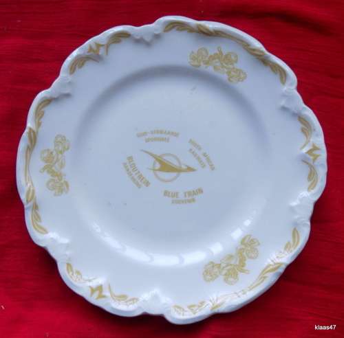 SA RAILWAYS BLUE TRAIN SOUVENIR PLATE - 20.5cm Diameter
