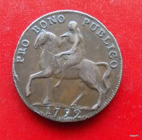 1792 Coventry Halfpenny Token  Elephant Castle Warwickshire
