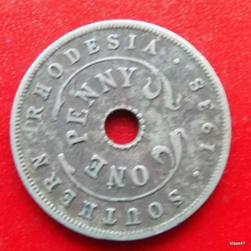 1938 SOUTHERN RHODESIA ONE PENNY
