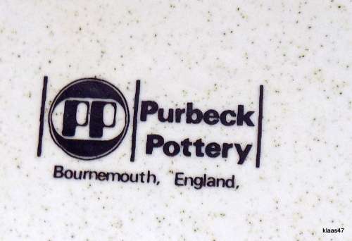 Purbeck Pottery Plates - England : Salisbury Cathedral and Sandbanks Car Ferry Poole