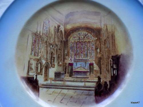 The Chancel Holy Trinity Church - Stratford-on-Avon - Royal Worcester - Crown Ware glaze crazing