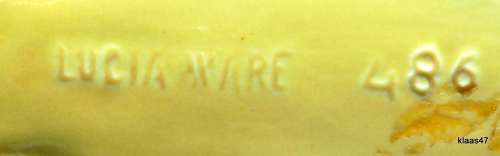 LUCIA WARE : YELLOW VASE : 16.5cm Long - 5.5cm Across (Wire in to hold flowers)