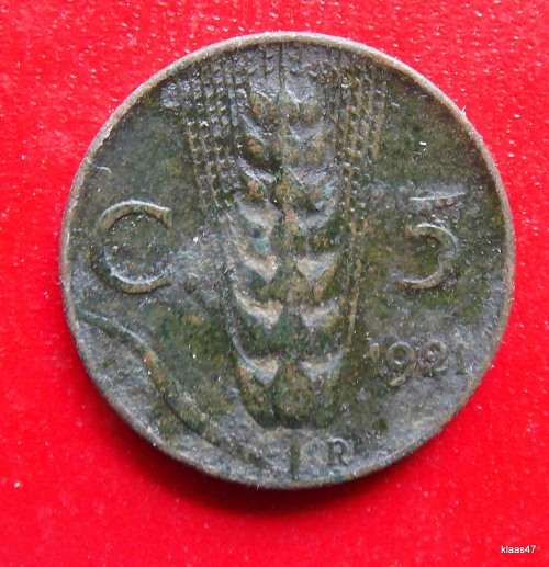 1921 Italy 5 Centesimi,