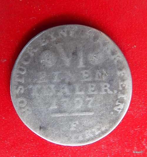 VI Einen Thaler 1797 (1/6 Thaler)  **very worn**