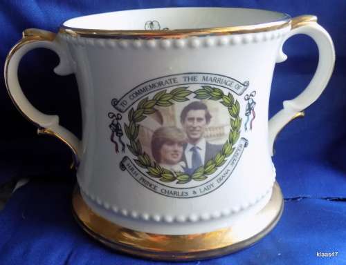 Royal Wedding Prince Charles & Lady Diana Large Loving Cup by Sheriden Staffordshire England