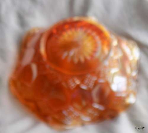 CARNIVAL GLASS FLUTED SWEET BOWL