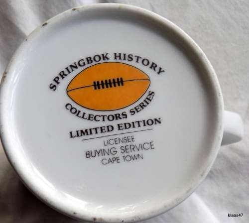 History of the Rugby Springbok 1963-1964 Limited Edit  Mug